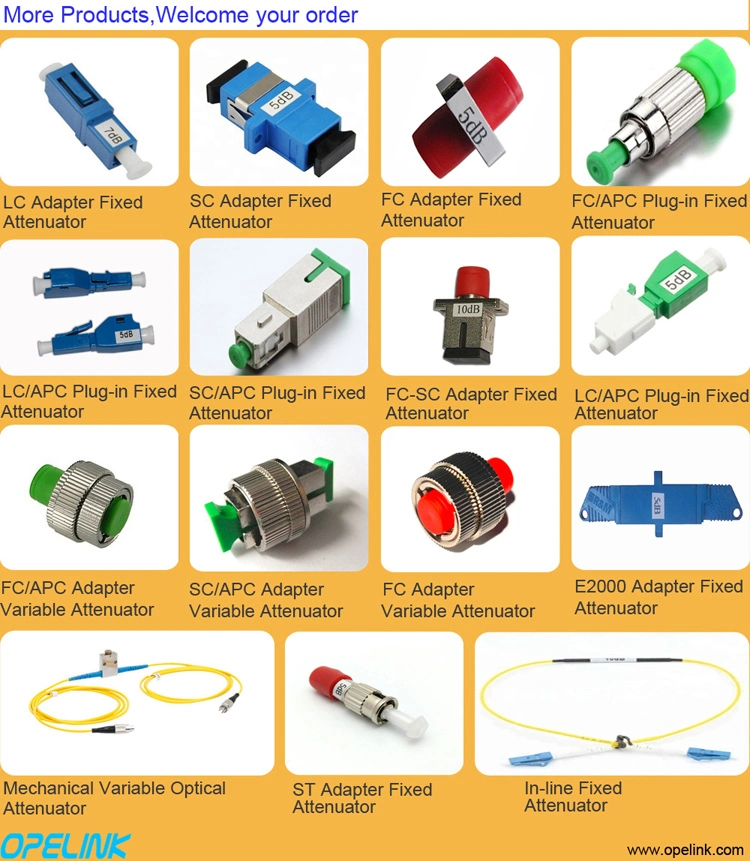 FC Adapter Type Variable Fiber Optic Attenuator, Female to Female Mechanical Adjustable Optical Attenuator