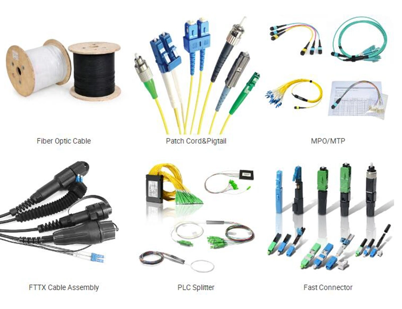 Factory Supply Sc/FC/LC/St/Mu/MPO Sx/Dx Fiber Optic Patchcord Fiber Optic Patch Cable