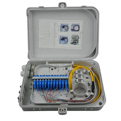 Caja de distribución de accesorios de cable de fibra óptica con PLC Spiltter