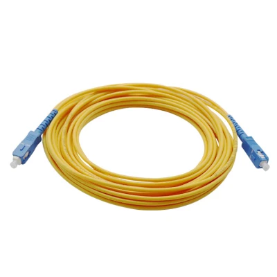 Alta calidad baja pérdida de inserción Sc monomodo Simplex 2mm LSZH PVC amarillo fibra óptica Patch Cord Jumper precio