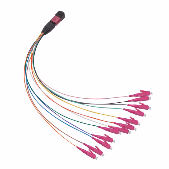 Elite Sm OS2 Om3 Om4 Om5 12c MTP MPO a montajes de cable LC Hydra