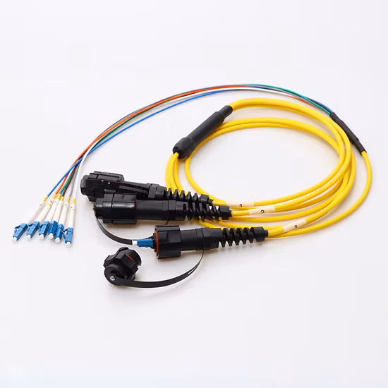 Impermeable IP68 LC/Upc-Odva (LC) -Sm-6core Odva Conjunto de cable de fibra óptica para exteriores (SC, LC, MPO)