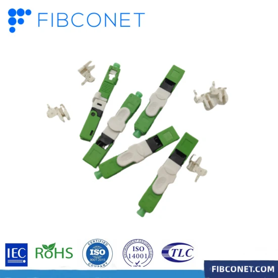 Fibra óptica de campo FTTH Sc/APC Sc/Conector rápido óptico