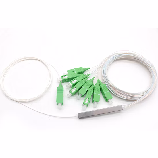 1X8 0.9mm Sc/APC Mini divisor de PLC de fibra óptica sin bloque