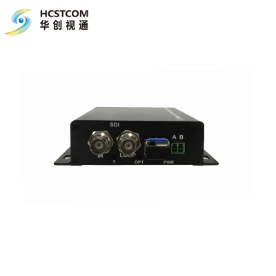 Transceptor de video 1CH 12g/6g/3G/HD/UHD SDI con salida de bucle a extensor convertidor de fibra óptica